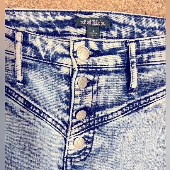 Wild Fable (Target) High Rise Acid Wash Skinny Jeans - Picture 3 of 5